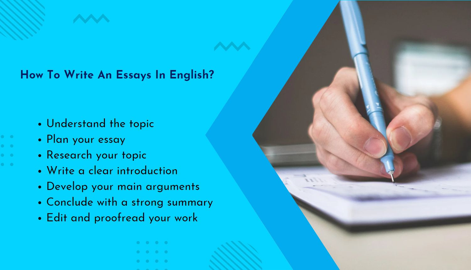 How To Write An Essays In English?